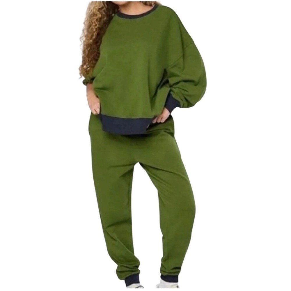 WeWoreWhat Slim Leg Jogger Sweatshirt Set Hunter Green Navy XL WWB137-01 NWT